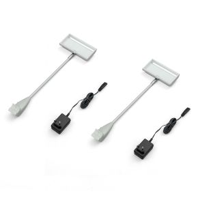 LED-Spot Alu for Pop Up Display Velcro, silver, set of 2