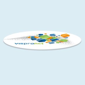 Protective plates for tables oval, with print