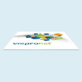 Protective plates for square tables, with print