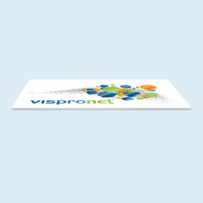 Protective plates for rectangular tables, with print