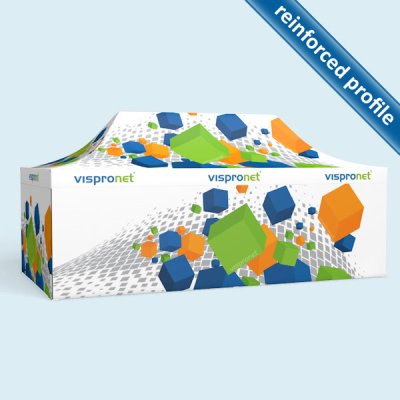 Pop Up Tent Premium 4 x 8 m, 4 walls with print