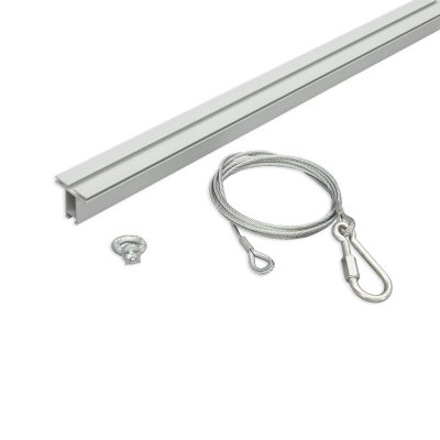 Hanging display Q-Frame® BGV C1 compliant suspension