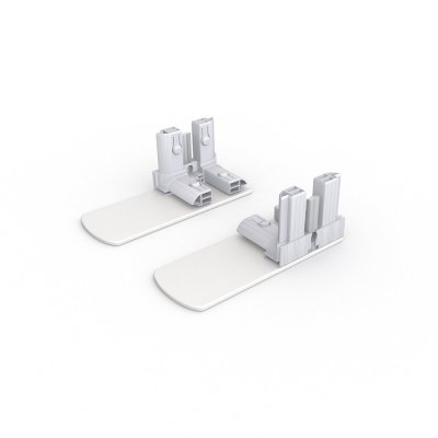 One-sided base feet with corner connectors, set of 2 for exhibition wall Lightbox Flex