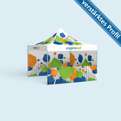 Pop up Tent Premium 3 walls with print, 3 x 3 m