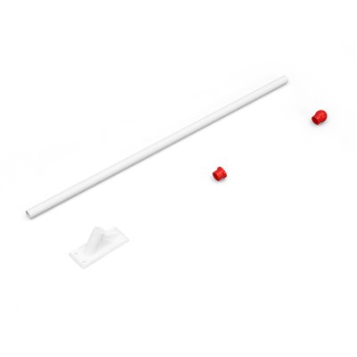 Flag holder 60°, with red ball finial 