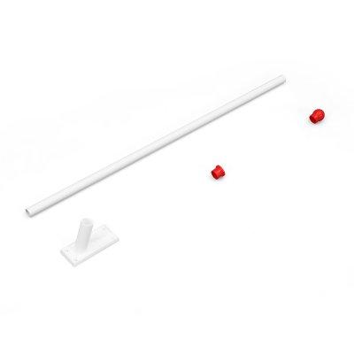 Flag holder 75°, with red ball finial