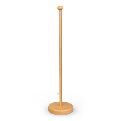 Table flag stand, wood, flat base, height 42 cm