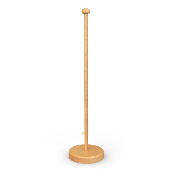 Table flag stand, wood, flat base, height 42 cm