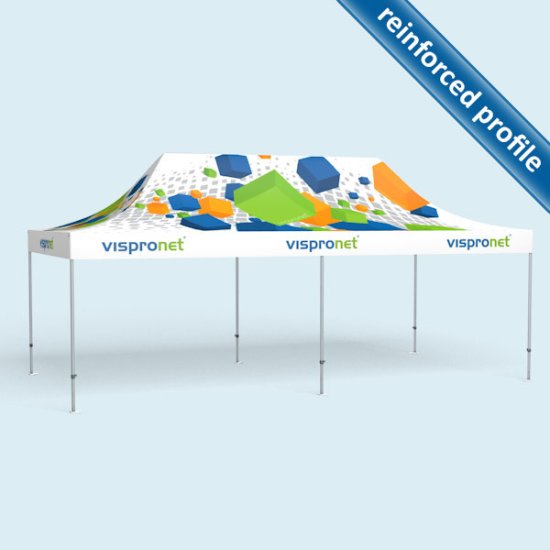 Pop-up Gazebo Premium with print & without walls, 4 x 8 m