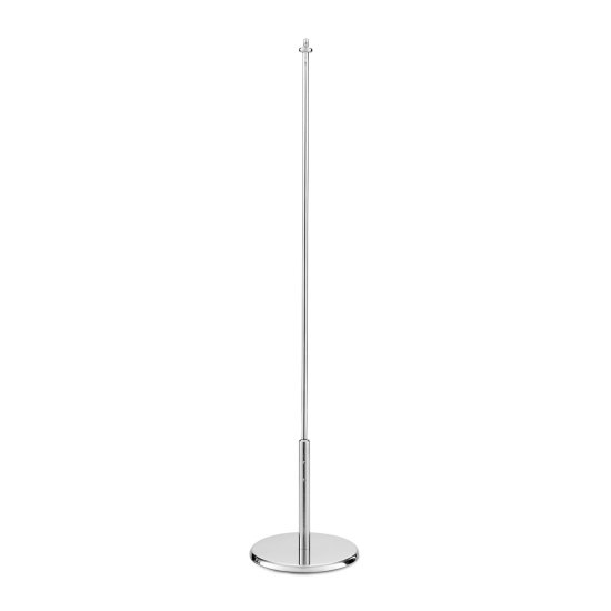 Table Flag & Banner Stand, chrome, height 44 cm
