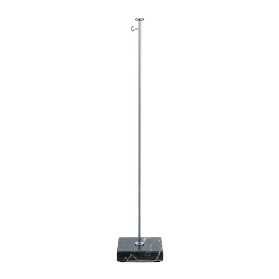 Table Banner Stand, chromed with marble base, height 45 cm