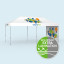 Pop Up 3 x 6 m with 1 solid wall - width 3 m (motif inside)