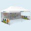 Pop Up Select 3 x 6 m with 3 solid walls (1 motif inside) with print