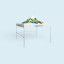 Pop Up Tent Select - example with 2 crossbars for half-height walls