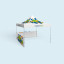 Pop Up Tent Select - example with 2 half-height walls