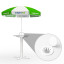 Promotional parasol incl. bar table with umbrella hole, lockable lid