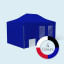 Pop Up tent Select 3 x 4,5 m with walls, colour example: blue