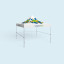 Pop Up Tent Select - example with 3 crossbars for half-height walls