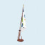 Flag stand made of dark wood, 1-pole