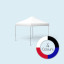 Pop Up tent Select 3 x 3 m with frame & tent roof in basic colours