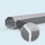 Posts: extra reinforced octagonal profiles made of high-quality aluminium