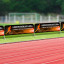 Barriers with textile advertising covers 