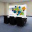 Display Wall Basic gebogen - height 130 cm as a table display