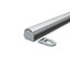 Aluminium clamp rail, anodized with eyelets