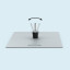 Base plate 55 x 55 cm/19.7 kg with swivel and spring