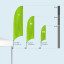 Size comparison: Bowflag® Basic with vertical Bowflag® holder