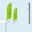 Size comparison Bowflag® Basic with vertical Bowflag® holder