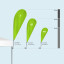 Size comparison Bowflag® Basic with vertical Bowflag® holder