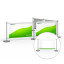 Café Banner position variant L-Form, printed on one side, white back