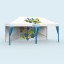 Pop Up tent Select 3 x 6 m mit 1 wall and 3 azur leg drapes