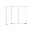 Display Wand Basic curved, rod segments including base plates