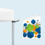 Ice Cream Flag with straight bottom edge and flag holder 75°