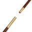 Flagpole, dark wood, length 270 cm, ornamental spear finial