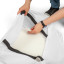 Printed cover with foam cushion and straps