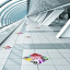 Floor film advertising - colourful eye-catchers in waiting areas