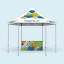 Pop Up Tent Select Hexagon - example with1 half-height walls 2 m