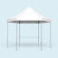 Pop Up Tent Select Hexagon - example with 1 crossbar for half-height walls