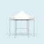 Pop Up Tent Select Hexagon - example with1 crossbar for half-height walls