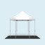 Gazebo Select Hexagon combined with base plate set 3 m