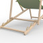 Deck chair - 3-way height adjustable with plastic safety clamp