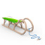 Classic horn sled, two-seater with blue pull rope (optional accessory)