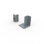 Accessory set for keder frame flex - inside corner, left corner