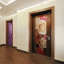 Adhesive textile film used as a creative design idea for doors in hotels & guesthouses