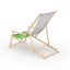 Deck chair with armrests - back view