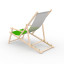 Deck chair with armrests - back view