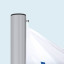 Wind pole - detail masthead, upper flag mounting